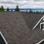 Architectural asphalt shingle roof on a home in Western Washington illustrating the most common residential roofing material.